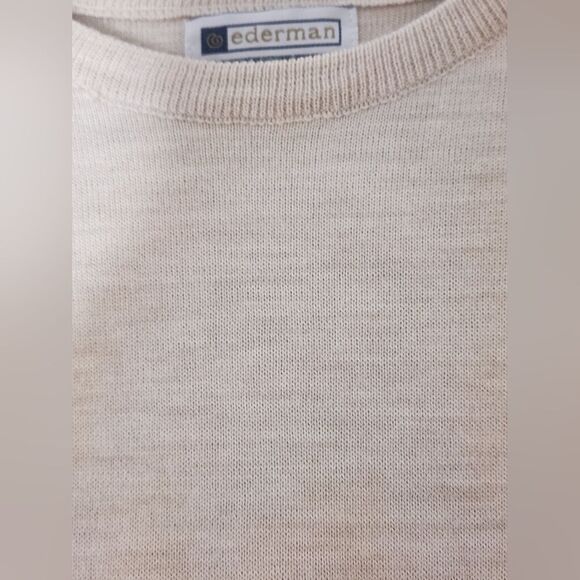 Ederman XL Cream WOOL Blend Knit Longsleeves Made In Italy Women's Sweater - Picture 5 of 6